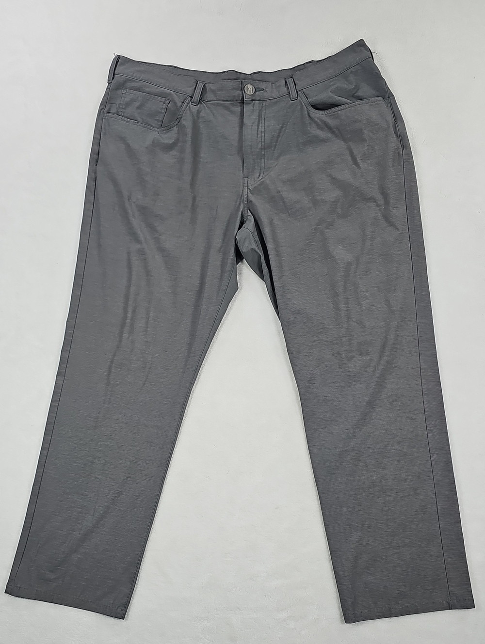 PGA Tour‎ Mens Gray Micro Stripe Golf Pants 40x30 Performance Stretch 5-Pocket